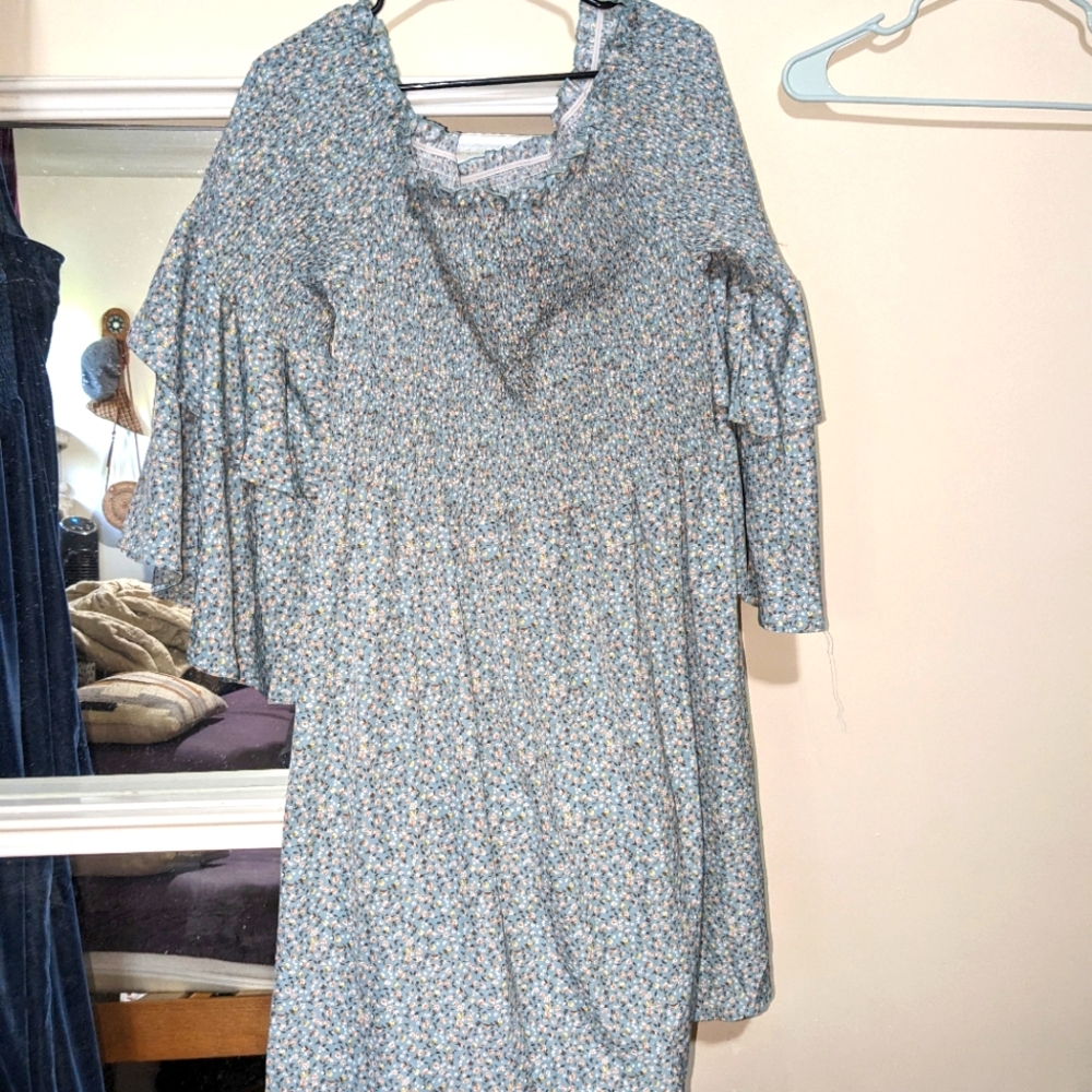 Shein Off Shoulder Flowy Floral Dress 4X